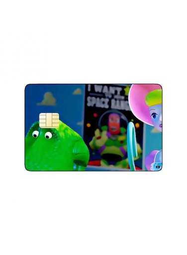 PRINTED BANK CARD STICKER Animation Rex And Little Bo Peep From Toy Story By Disney