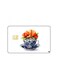 PRINTED BANK CARD STICKER Beautiful Orange Roses Drawing In Tea Cup