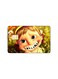 PRINTED BANK CARD STICKER Cute Girl Drawing With Funny Teeth