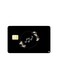 PRINTED BANK CARD STICKER Cute Musical Notes Drawing With Flowers