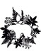 Decorative Wall Sticker Black 20cm