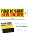New Driver Magnet for Car Please Be Patient Student Driver Magnet New Driver Magnet Safety Warning Magnetic Reflective Rookie Driver Bumper Sticker Black Red