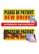 New Driver Magnet for Car Please Be Patient Student Driver Magnet New Driver Magnet Safety Warning Magnetic Reflective Rookie Driver Bumper Sticker Black Red