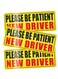New Driver Magnet for Car Please Be Patient Student Driver Magnet New Driver Magnet Safety Warning Magnetic Reflective Rookie Driver Bumper Sticker Black Red