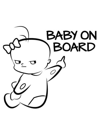 Baby On Board Funny Car Sticker