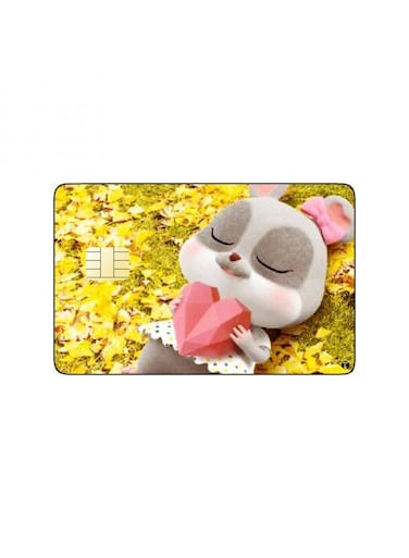 PRINTED BANK CARD STICKER Cute Hamster Drawing