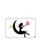 PRINTED BANK CARD STICKER Beautiful Woman Drawing On Moon With Hearts