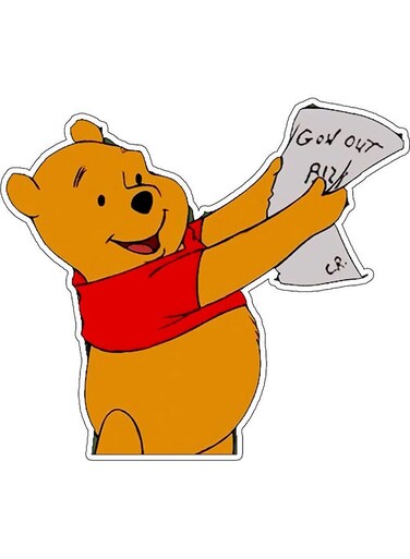Winnie The Pooh Decorative Wall Sticker Multicolour