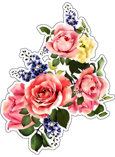 Decorative Wall Sticker Multicolour 10x10cm