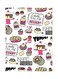 Printed Wall Sticker Multicolour 20cm