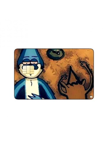 PRINTED BANK CARD STICKER Animation Regular Show By Cartoon Network