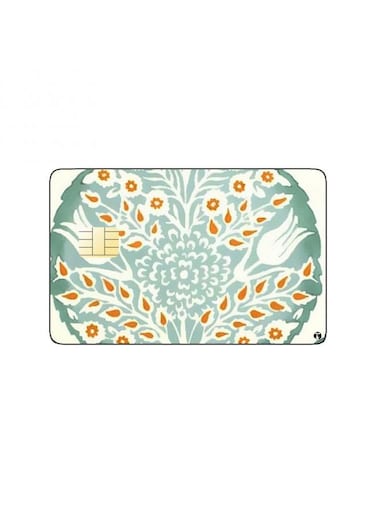 PRINTED BANK CARD STICKER Beautiful Colorful Ornaments Drawing
