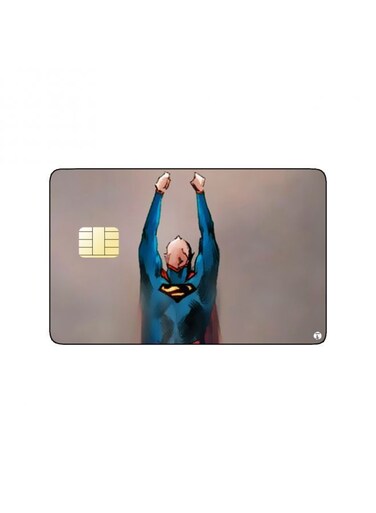 PRINTED BANK CARD STICKER Animation Superman By Dc