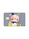 PRINTED BANK CARD STICKER Aesthetic Dog Drawing With Roses