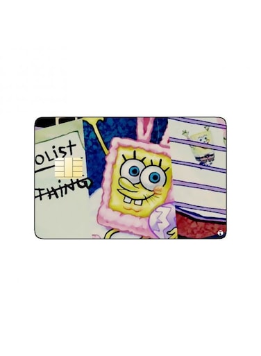 PRINTED BANK CARD STICKER Animation Spongebob Squarepants By Nickelodeon