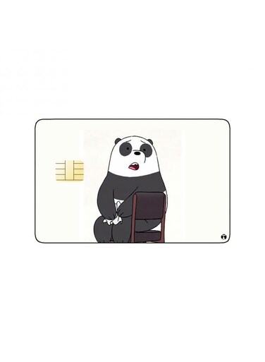 PRINTED BANK CARD STICKER Animation Panda From We Bare Bears By Cartoon Network