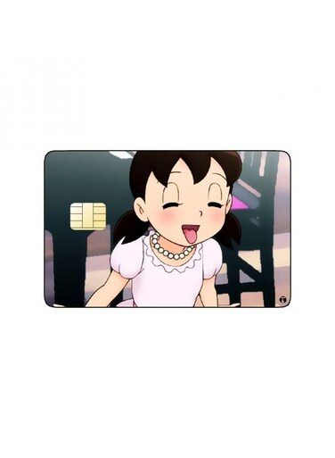 PRINTED BANK CARD STICKER Shizuka From Doraemon Anime