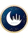 Eid Ramadan Kareem Wall Sticker Blue 30x30cm