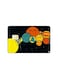 PRINTED BANK CARD STICKER Cute Solar System Planets Taking Picture