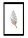 Feather Wall Decor Painting With Inner Frame Black/White/Beige 40 x 60cm