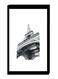 Eiffel Tower Wall Decor Painting With Inner Frame Black/Silver/White 40 x 60centimeter