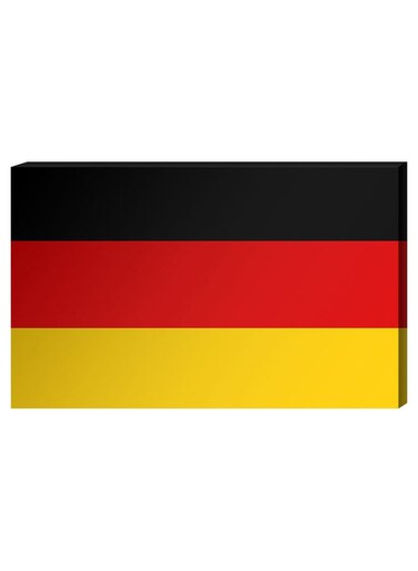 German Flag Wall Decor Painting With Inner Frame Black/Red/Yellow 40 x 60centimeter