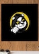 Cool Panda Themed Wall Decor White/Brown/Yellow 30x30cm