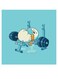 Gym Themed Wall Decor Blue/Beige/Black 30x30cm