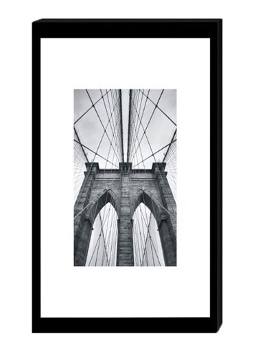 Wall Decor Modern Painting With Inner Frame Grey/White/Black 40 x 60centimeter