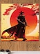 Red Dead Game Themed Wall Decor Red/Otange/Black 30x30cm