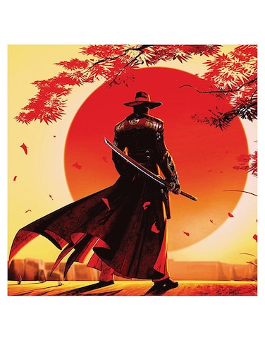 Red Dead Game Themed Wall Decor Red/Otange/Black 30x30cm