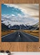 Road Themed Wall Decor Blue/Beige/White 30x30cm