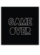 Game Over Themed Wall Decor Black/White 30x30cm