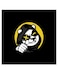 Cool Panda Themed Wall Decor White/Brown/Yellow 30x30cm