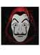 La Casa De Papel Themed Wall Decor Black/Red/Grey 30x30cm