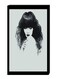 Wall Decor Modern Painting With Inner Frame Black/Off White 40 x 60cm