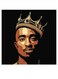 2pac Themed Wall Decor Beige/Yellow/Black 30x30cm