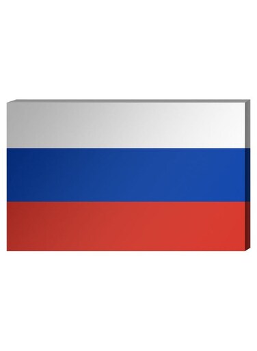 Russian Flag Wall Decor Painting With Inner Frame White/Blue/Red 40 x 60centimeter
