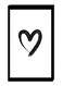 Heart Wall Decor Painting With Inner Frame Black/White 40 x 60centimeter