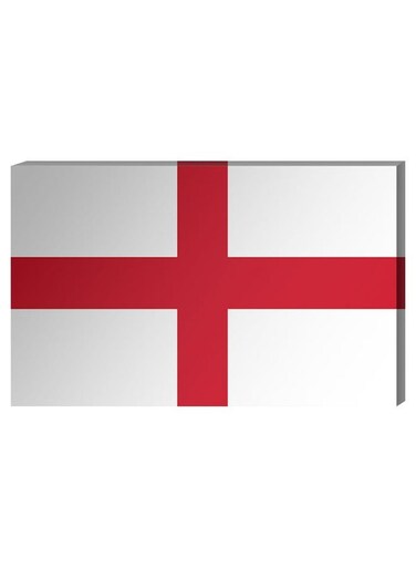 England Flag Wall Decor Painting With Inner Frame White/Red 40 x 60centimeter