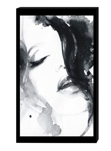 Modern Wall Decor Painting With Inner Frame Black/White/Grey 40 x 60centimeter