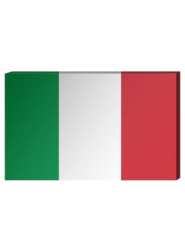 Italian Flag Wall Decor Painting With Inner Frame Green/White/Red 40 x 60cm