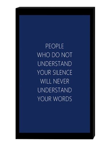 Modern Wall Decor Painting With Inner Frame Blue/Black/White 40 x 60centimeter