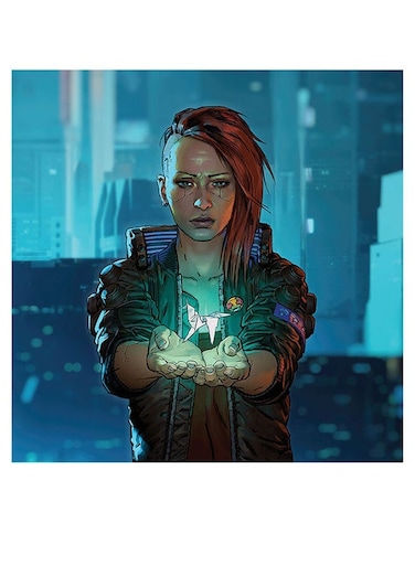Cyberpunk Game Themed Wall Decor Blue/Beige/Brown 30x30cm