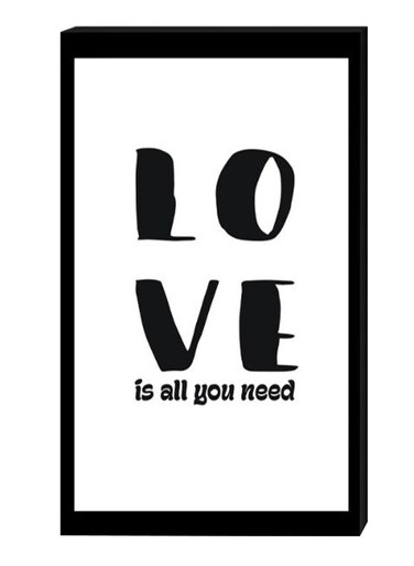 Modern Wall Decor Painting With Inner Frame Black/White 40 x 60cm