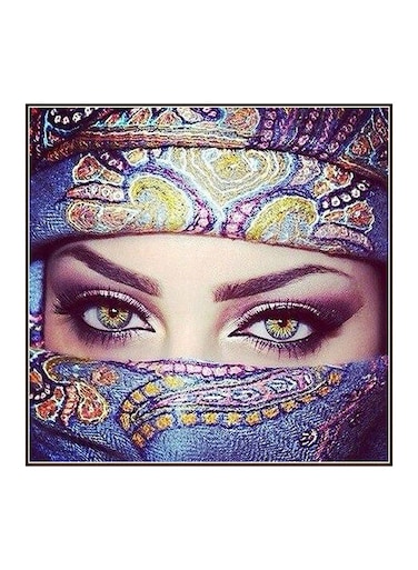 DIY Eyes Theme Diamond Painting For Wall Decoration Multicolour 30 x 40centimeter