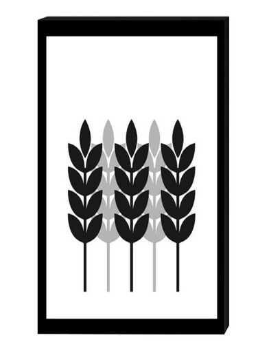 Modern Wall Decor Painting With Inner Frame Black/White/Grey 40 x 60cm