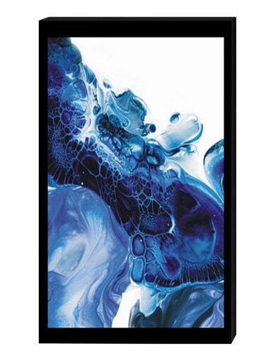 Modern Wall Decor Painting With Inner Frame Blue/Black/White 40 x 60cm
