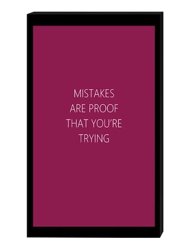 Modern Wall Decor Painting With Inner Frame Black/Dark Pink/White 40 x 60centimeter