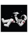 Astronaut Themed Wall Decor Black/White/Red 30x30cm